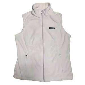 Columbia Pink Fleece Full Zip Vest Size Women’s Large